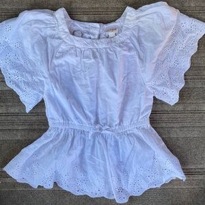Little girl white blouse